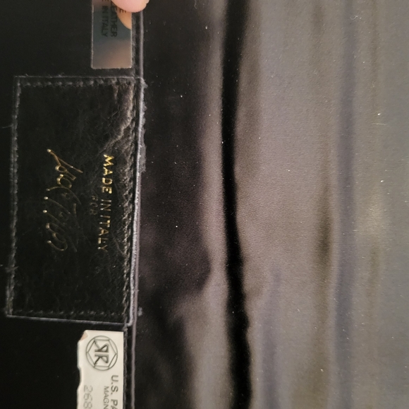 1950s Lord And Taylor black suede clutch bag - Picture 10 of 11